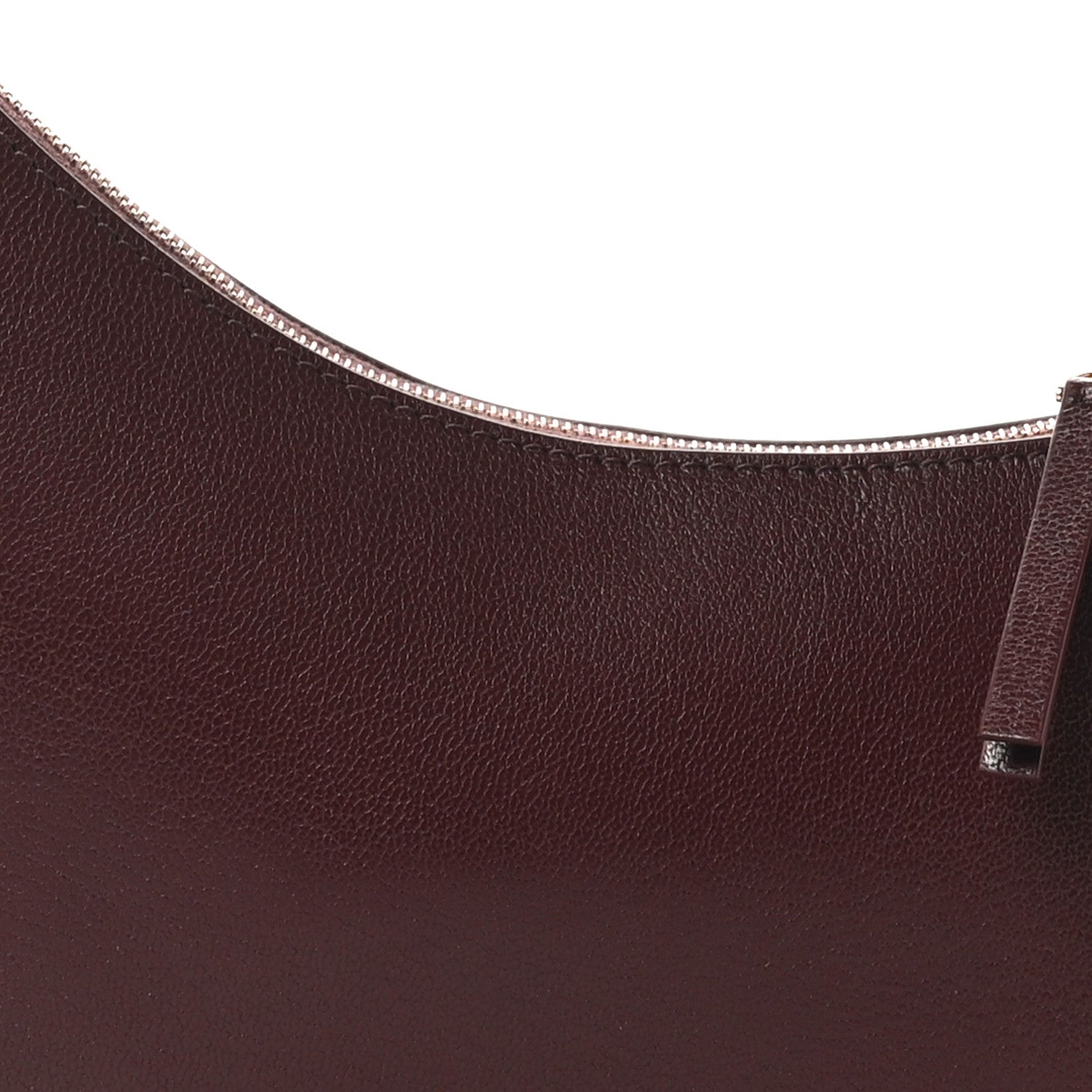 The Row Grained Calfskin Half Moon Shoulder Bag Raisin 7 of 9