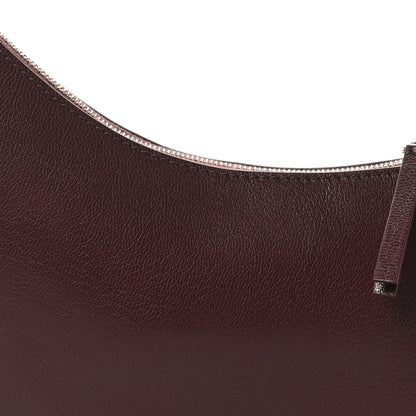 The Row Grained Calfskin Half Moon Shoulder Bag Raisin 7 of 9