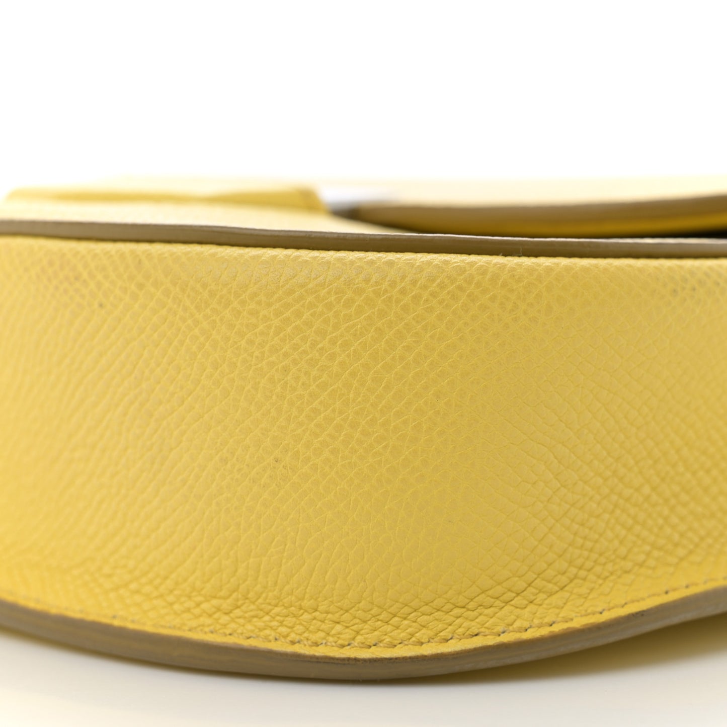 Grained Calfskin Small Trotteur Yellow