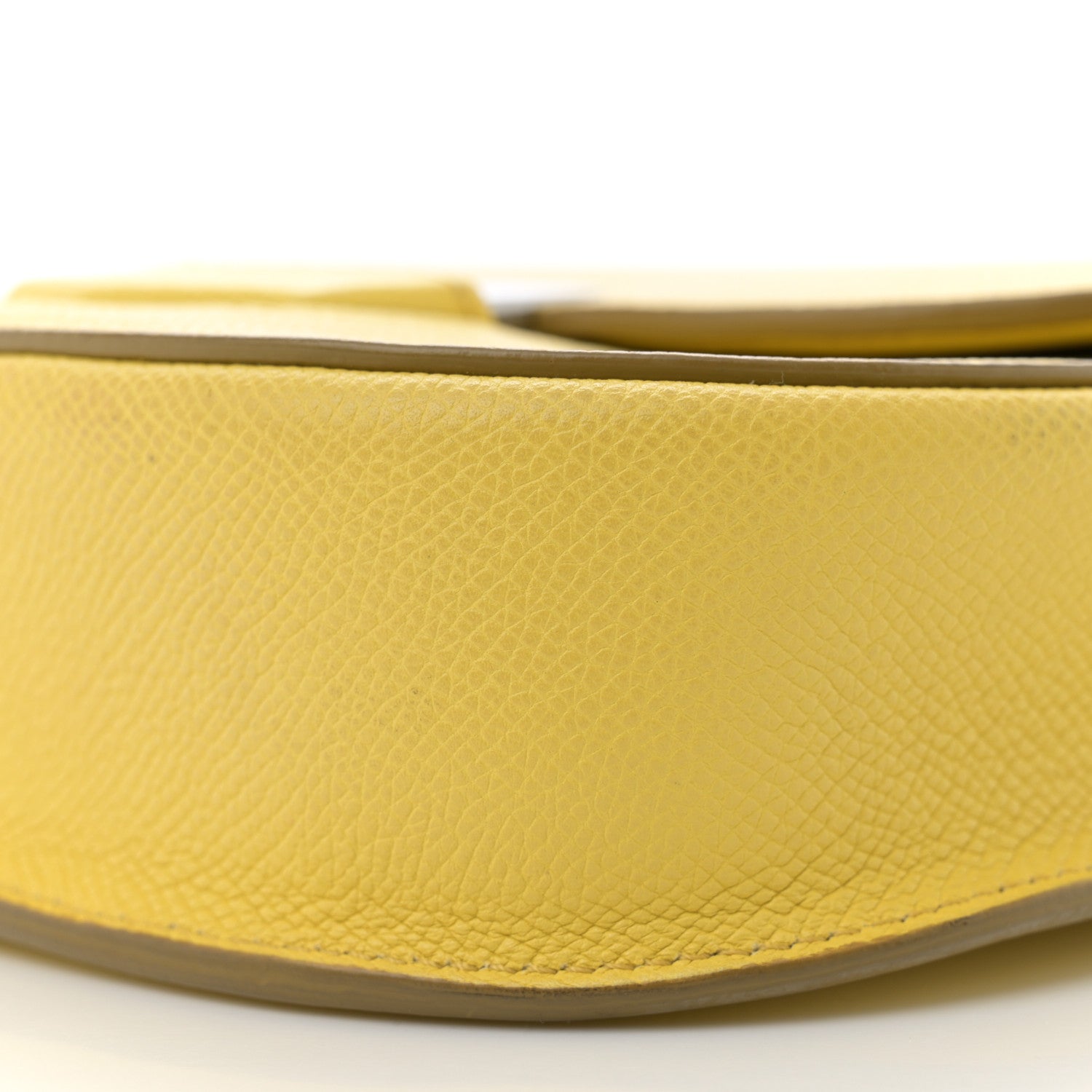 Celine Grained Calfskin Small Trotteur Yellow 10 of 12