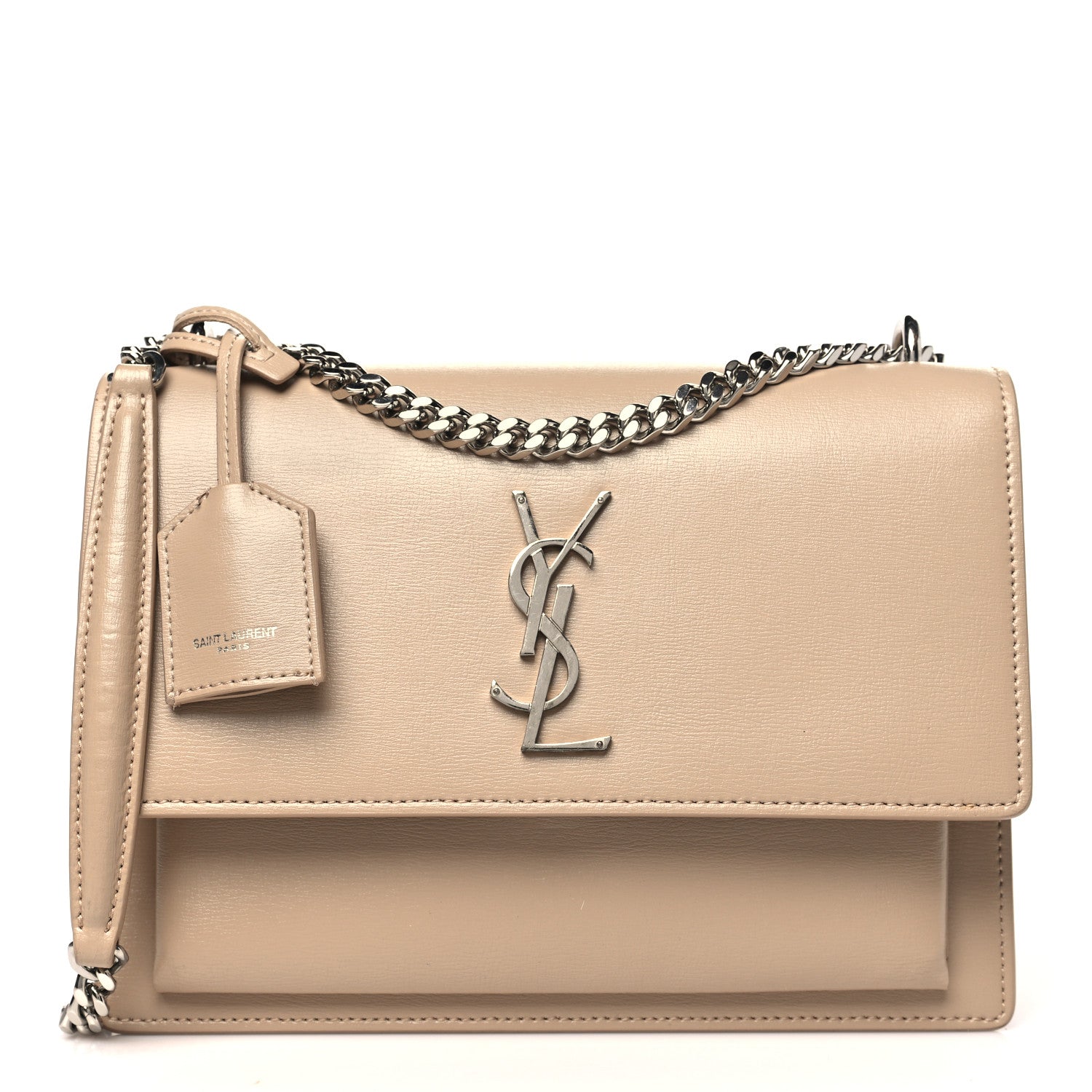 Saint Laurent Calfskin Medium Monogram Sunset Dark Beige 1 of 14