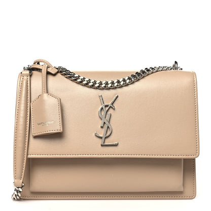 Saint Laurent Calfskin Medium Monogram Sunset Dark Beige 1 of 14