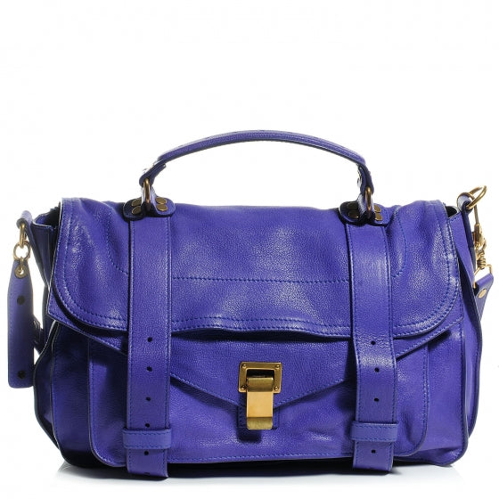 Lambskin PS1 Medium Satchel Purple Rain