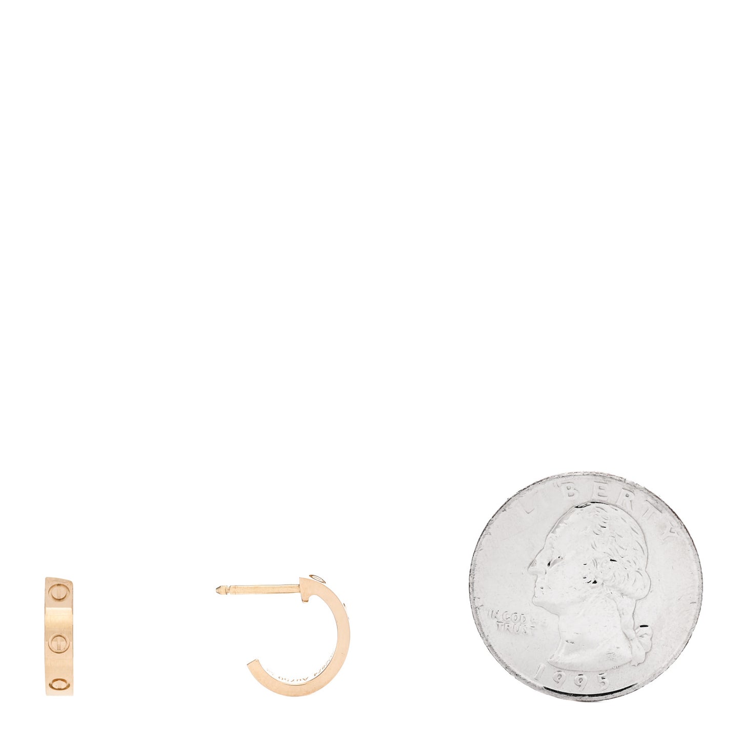 18K Yellow Gold Small LOVE Hoop Earrings
