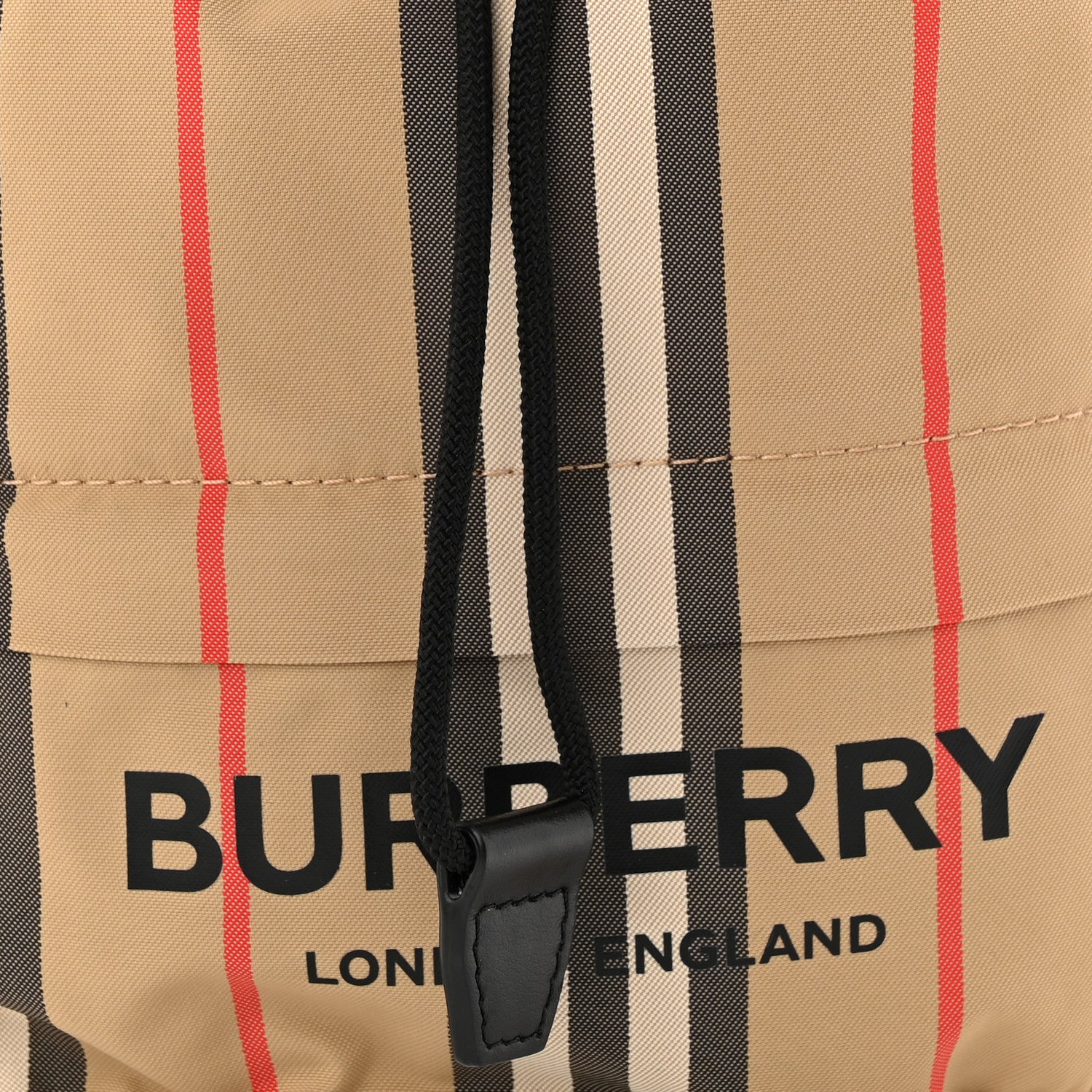 Burberry Econyl Icon Stripe Phoebe Drawcord Pouch Archive Beige 7 of 9