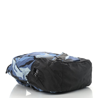 Valentino Garavani Nylon Camouflage Backpack Blue 4 of 10