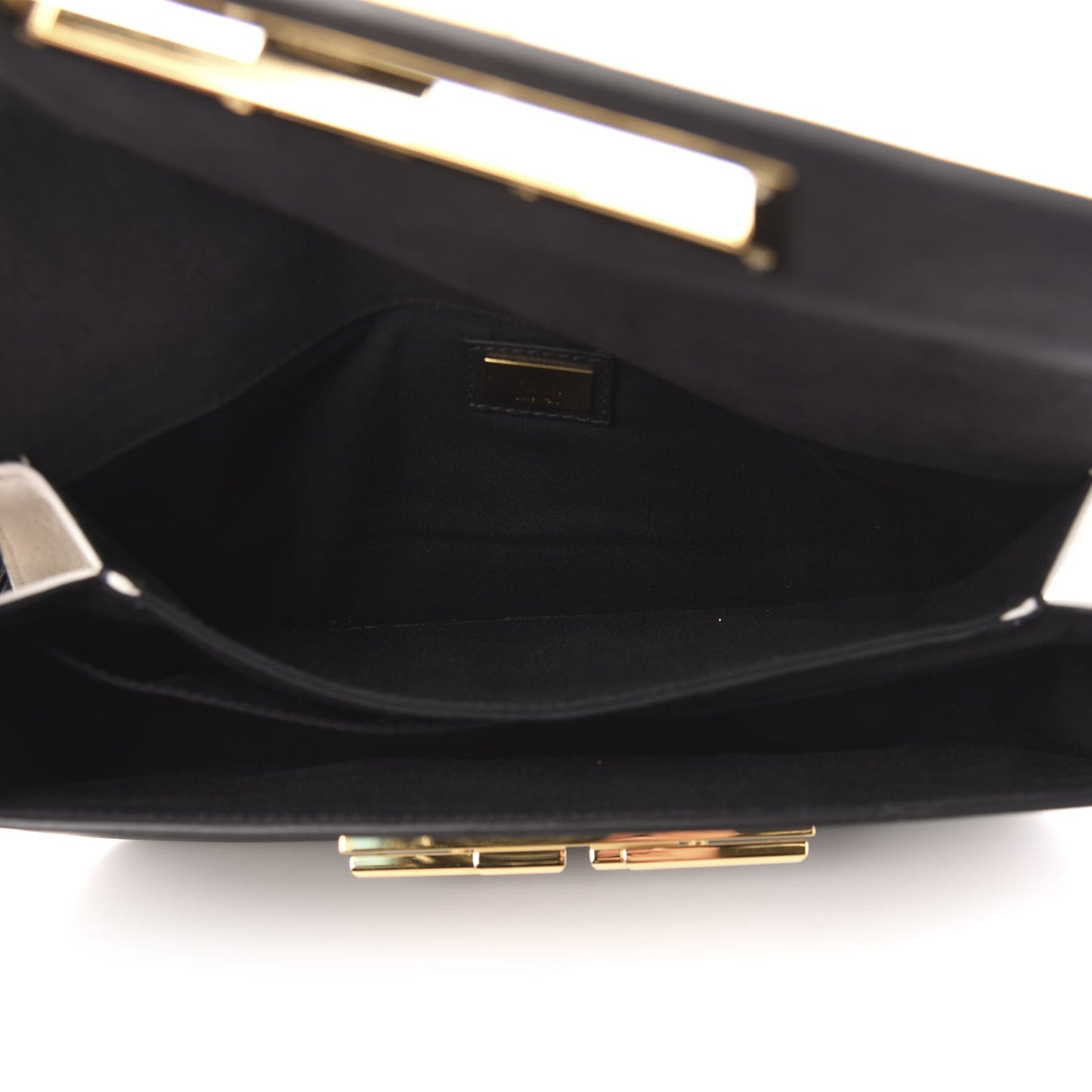 Vitello Dolce Bi-Color 3Baguette Shoulder Bag Black White