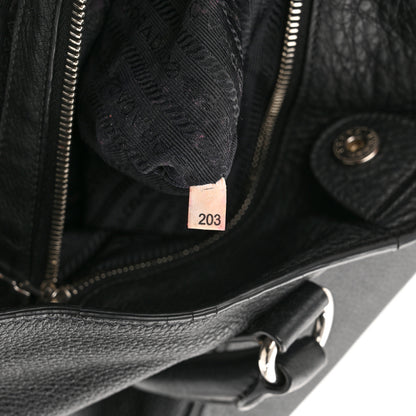 Prada Vitello Daino Tote Black 7 of 15