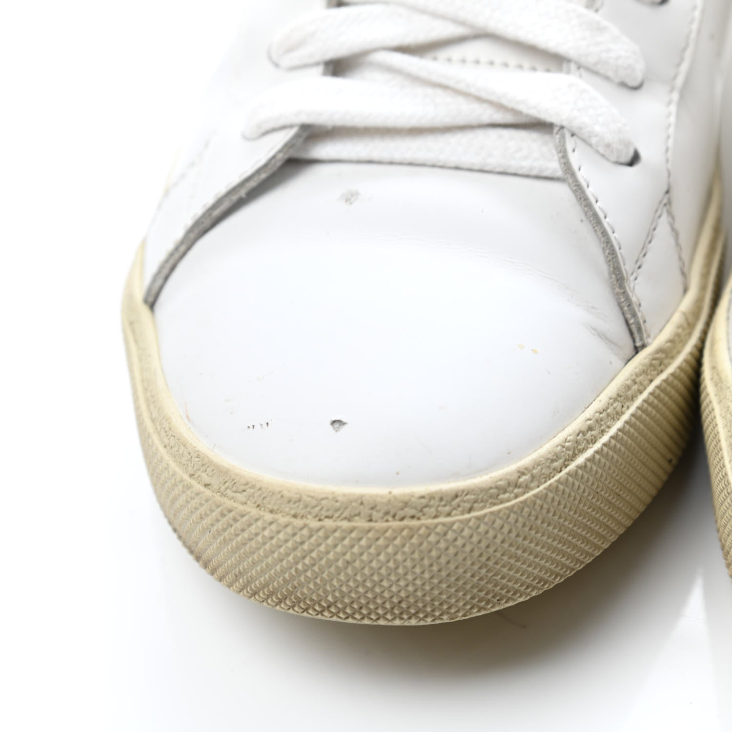 Saint Laurent Calfskin Mens Alpha 36 Sneakers 41 White 5 of 8