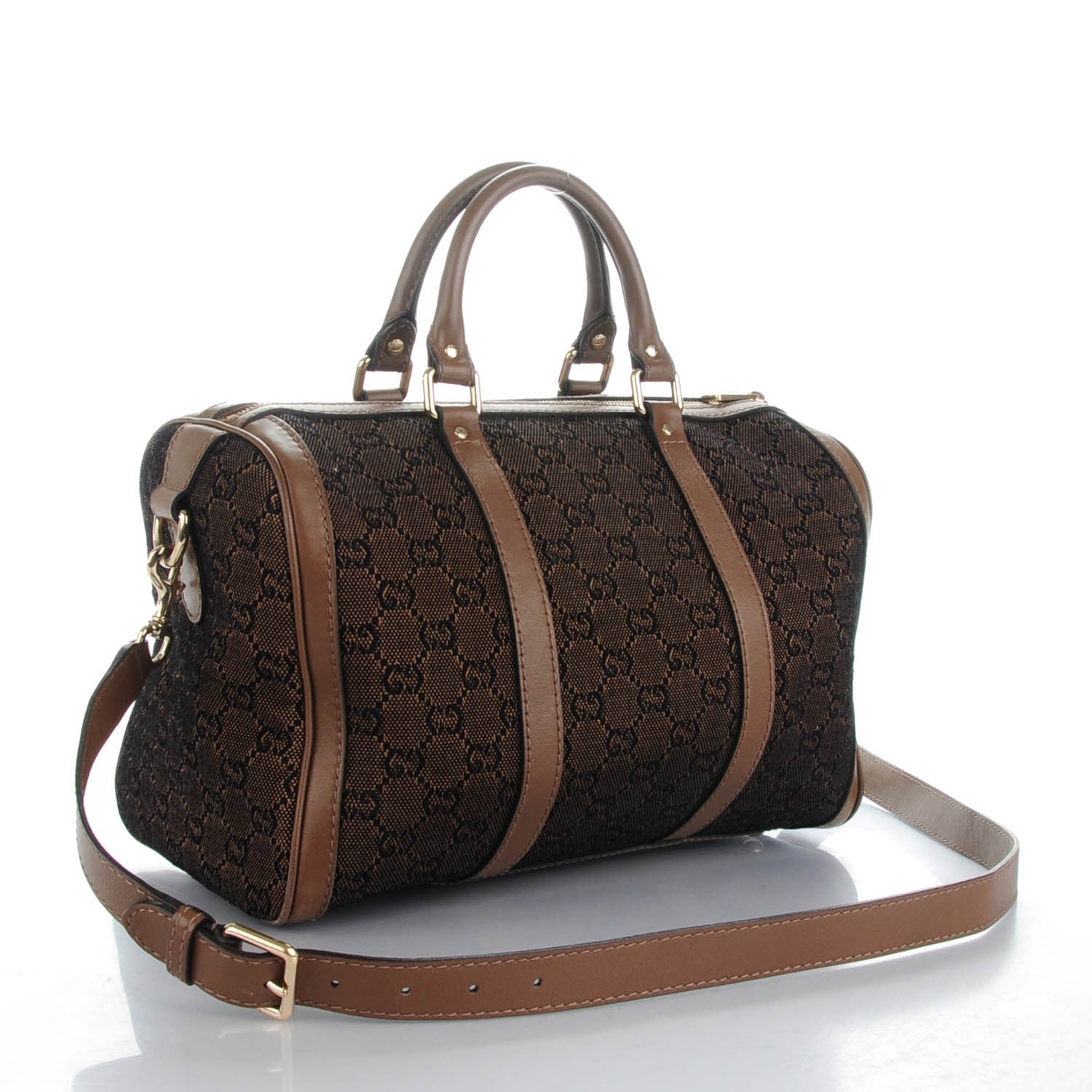 Gucci Monogram Canvas Medium Joy Boston Brown 3 of 9