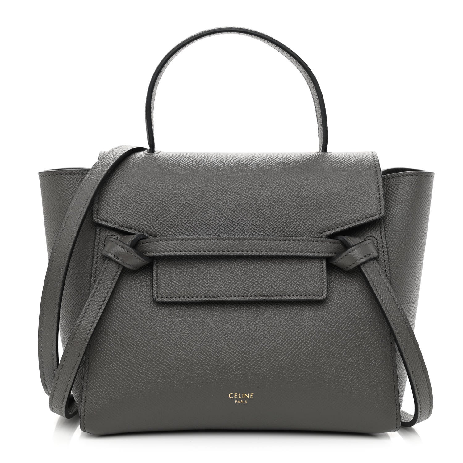 Celine Grained Calfskin Nano Belt Bag Grey 1 of 10