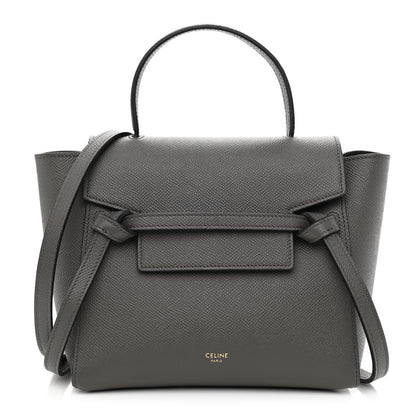Celine Grained Calfskin Nano Belt Bag Grey 1 of 10