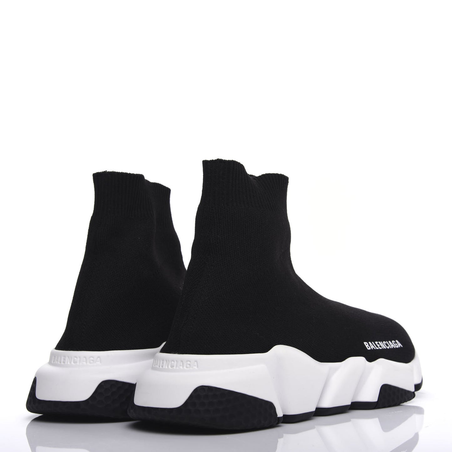 Neoprene Knit Womens Speed Sneakers 38 Black White