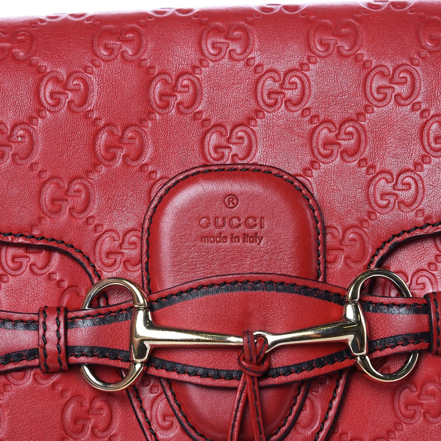 Guccissima Large Emily Chain Shoulder Bag Red