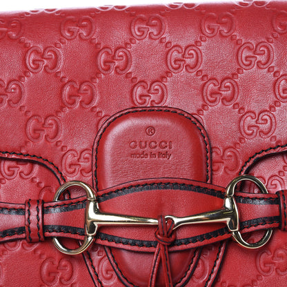 Gucci Guccissima Large Emily Chain Shoulder Bag Red 16 of 20