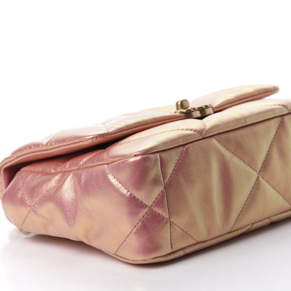 Chanel Iridescent Calfskin Quilted Medium 19 Flap Pink 6 of 10
