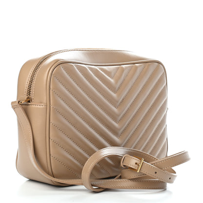 Saint Laurent Calfskin Matelasse Monogram Lou Camera Bag Dark Latte 3 of 8