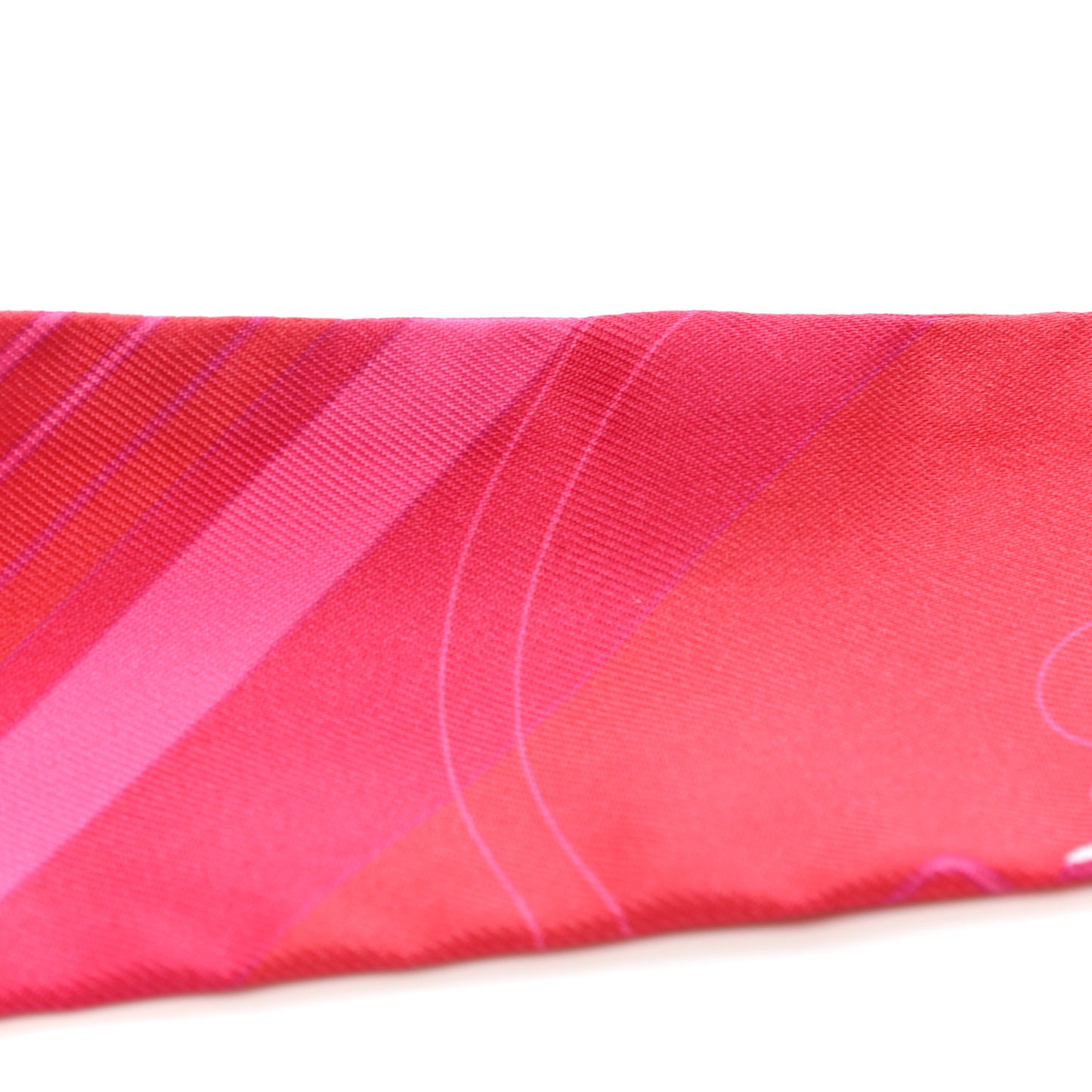 Silk Ex-Libris Twilly Fuchsia Rouge White