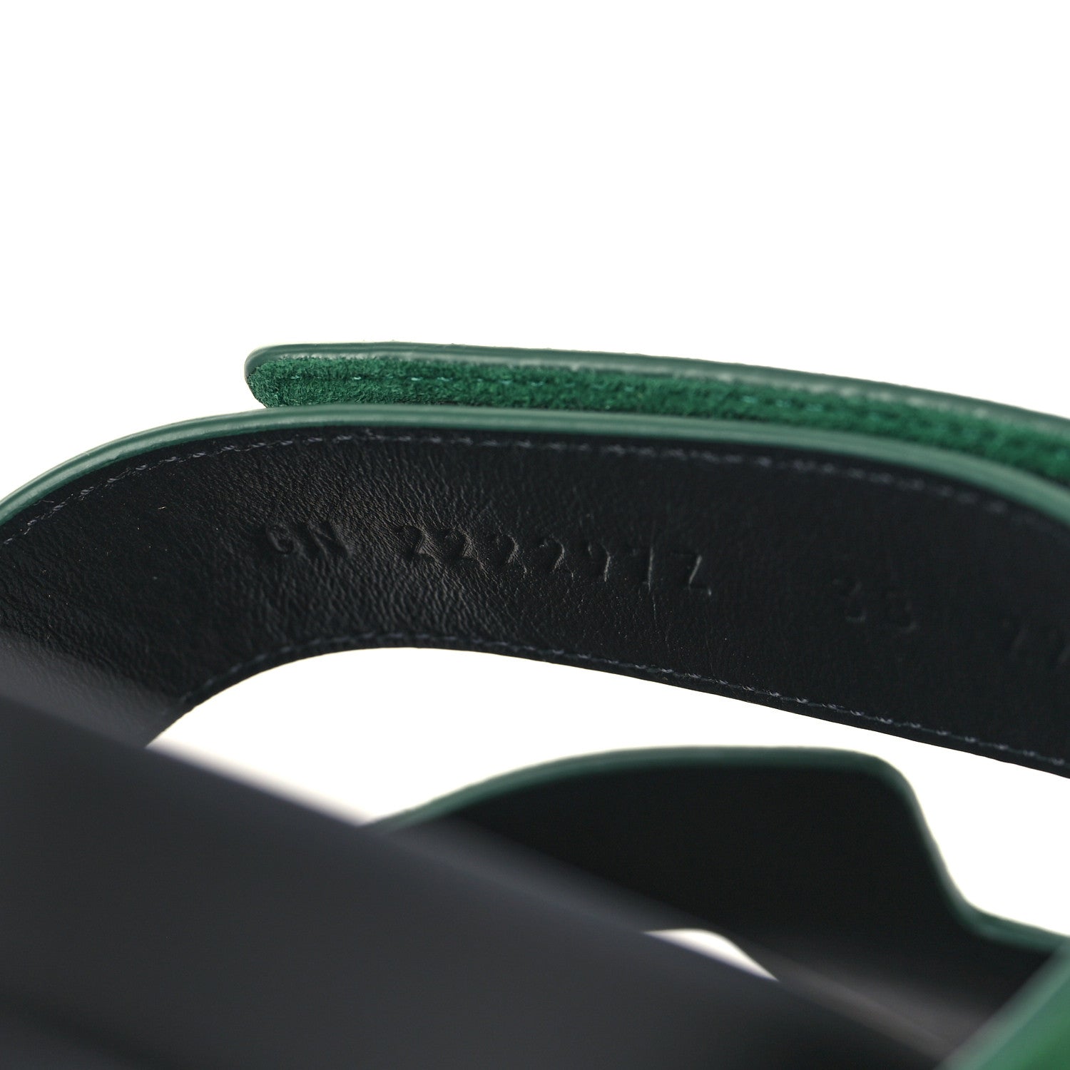 Hermes Suede Goatskin Womens Chypre Sandals 38 Vert Electrique 8 of 9