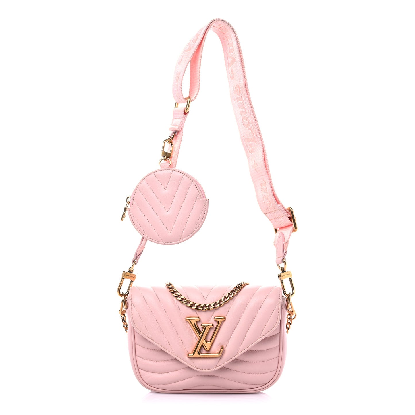 Calfskin New Wave Multi Pochette Rose Ballerine