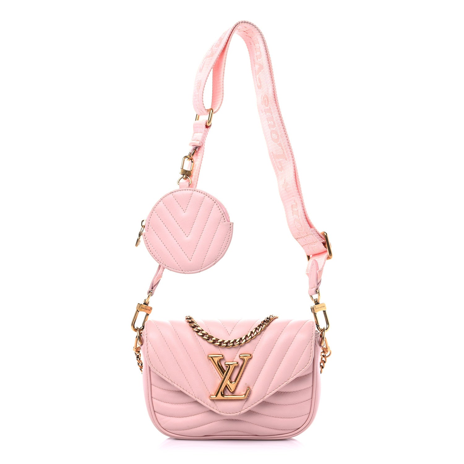 Louis Vuitton Calfskin New Wave Multi Pochette Rose Ballerine 1 of 15