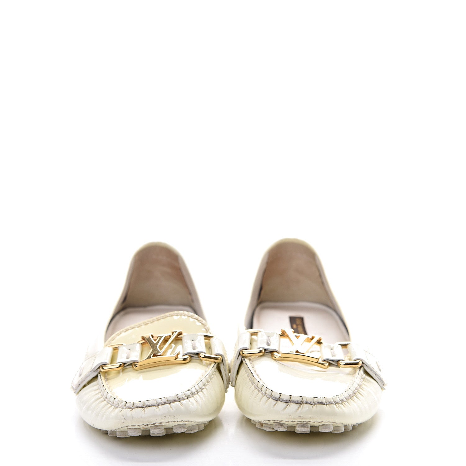Louis Vuitton Patent Calfskin Oxford Loafers 36.5 White 2 of 15