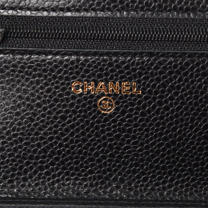 Chanel Caviar Quilted Wallet On Chain WOC Black 6 of 9