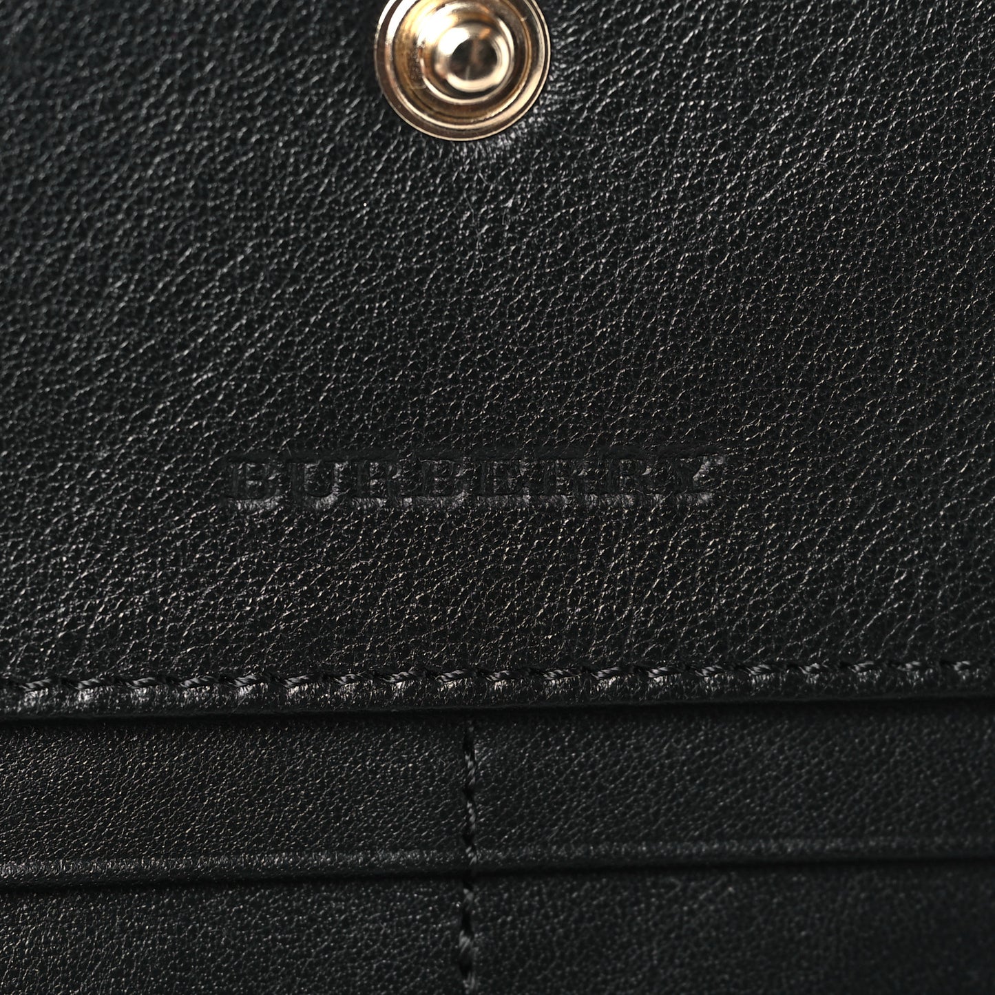 Grain Calfskin Continental Wallet Black