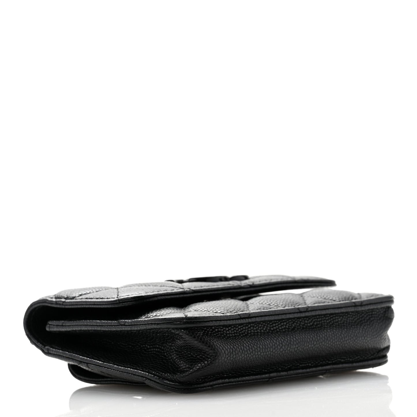 Caviar Quilted My Everything Belt Flap Card Holder Black