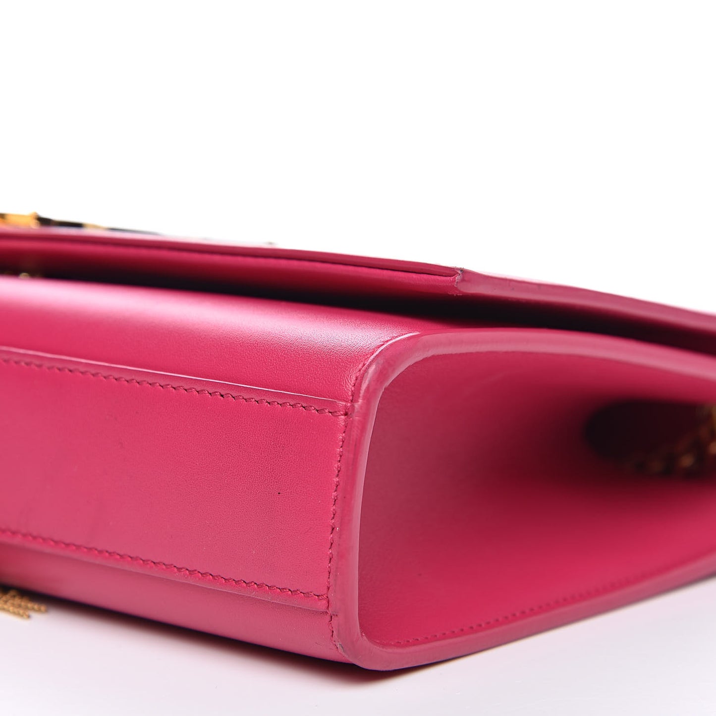 Smooth Calfskin Medium Classic Monogram Kate Tassel Satchel Fuchsia