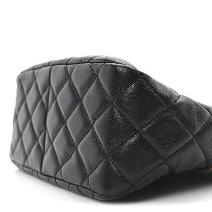 Chanel Lambskin Quilted Small Pearl Crush Hobo Black 10 of 10