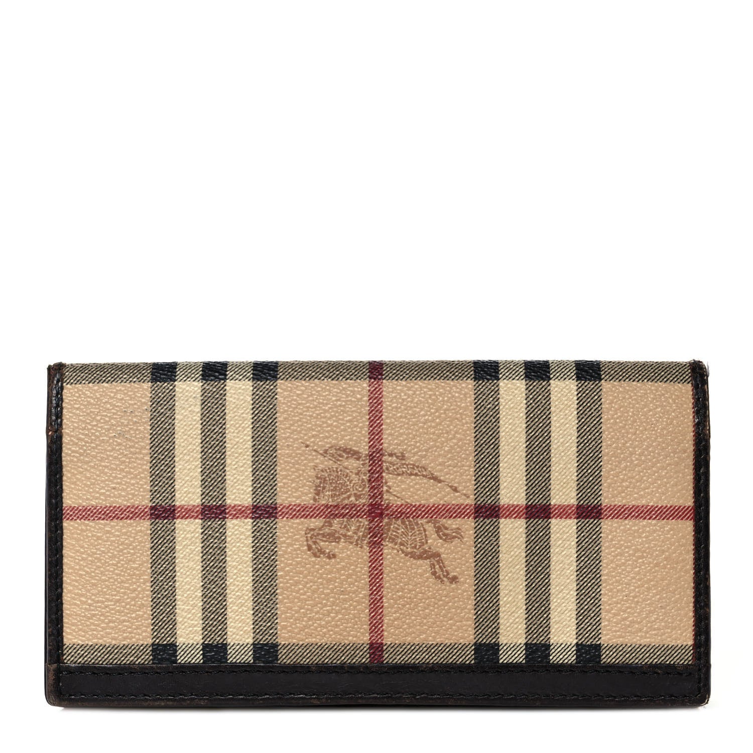 Burberry Haymarket Check Penrose Continental Wallet Chocolate 1 of 10