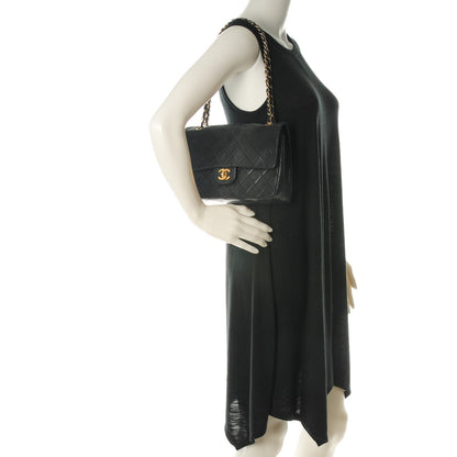 Chanel Lambskin Quilted Medium Double Flap Black 2 of 8