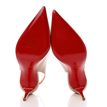 Christian Louboutin Patent Kate Sling 85 Pumps 35 Nude 5 of 8
