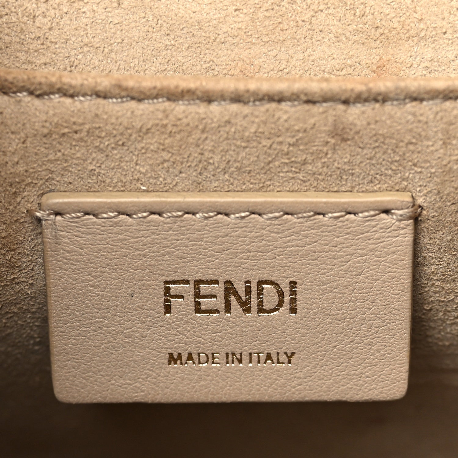Fendi Vitello Liberty Bi-Color FF 1974 Embossed Kan I Shoulder Bag Black Maya 6 of 10