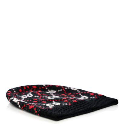 Gucci Knit GG Monogram Diamante Beanie Hat S Black 2 of 5
