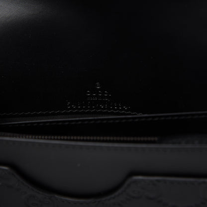 Gucci Guccissima Signature Crystal Cat Chain Wallet Black 9 of 11