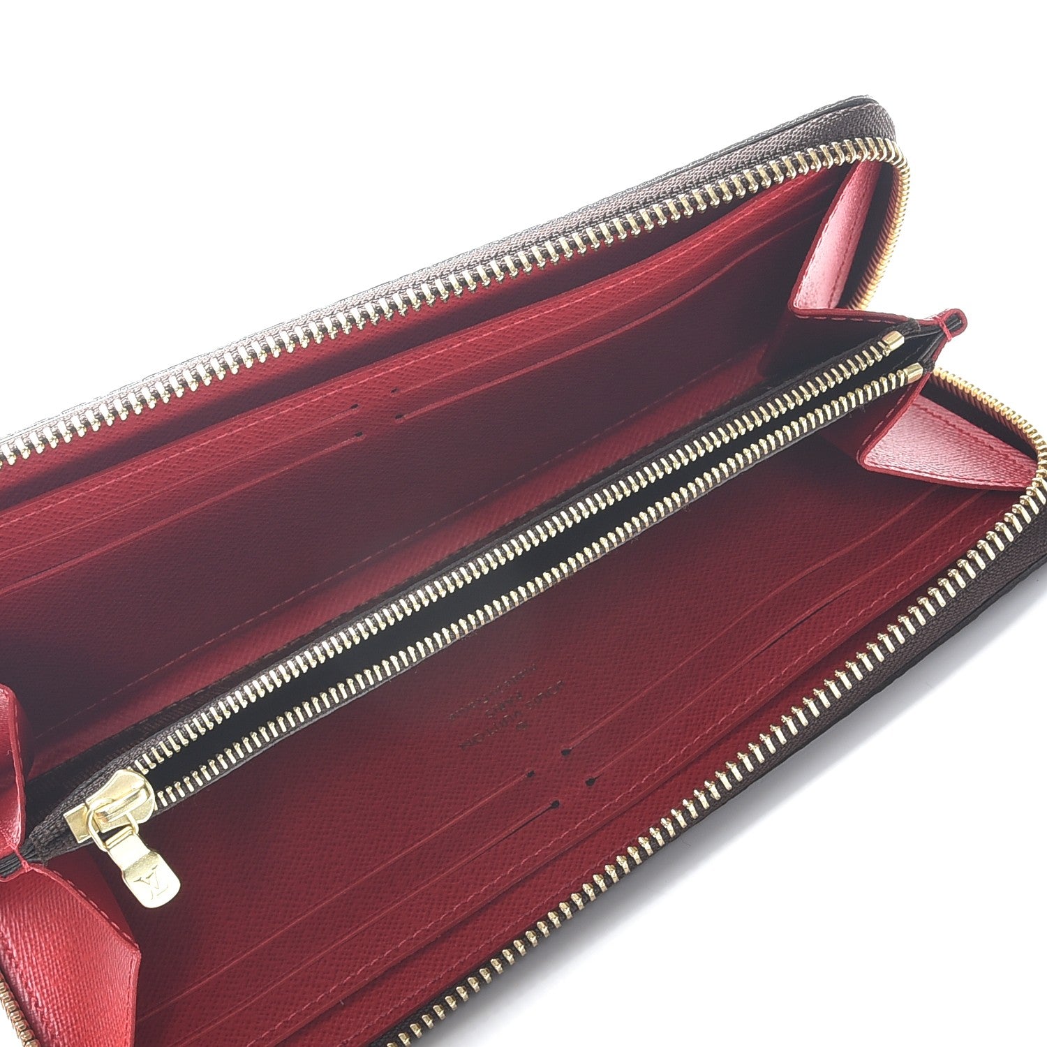 Louis Vuitton Damier Ebene Clemence Wallet Cherry 5 of 7
