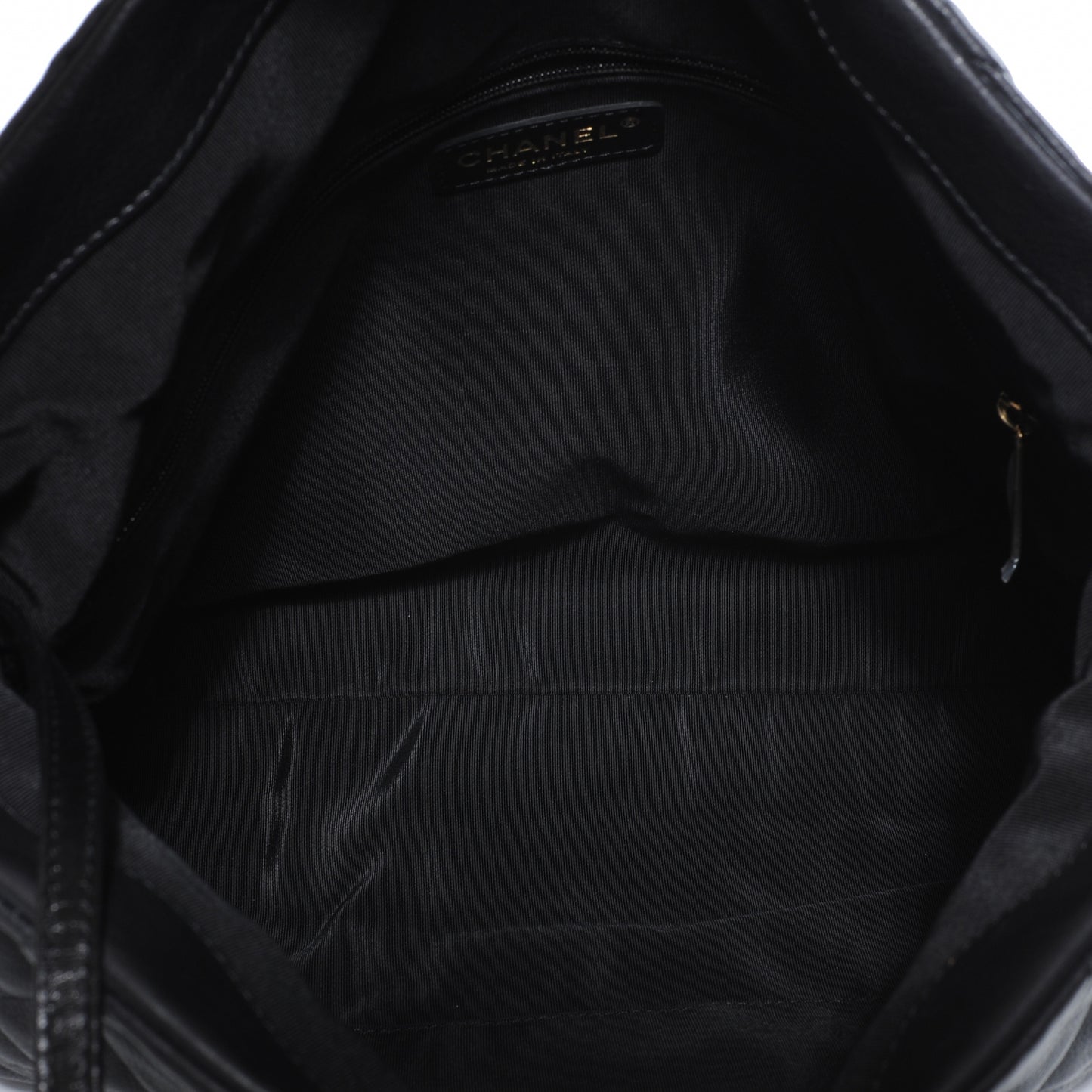 Calfskin Large Chain Me Hobo Black