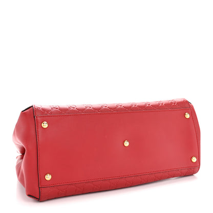 Gucci Soft Guccissima Signature Top Handle Tote Bag Red 4 of 15
