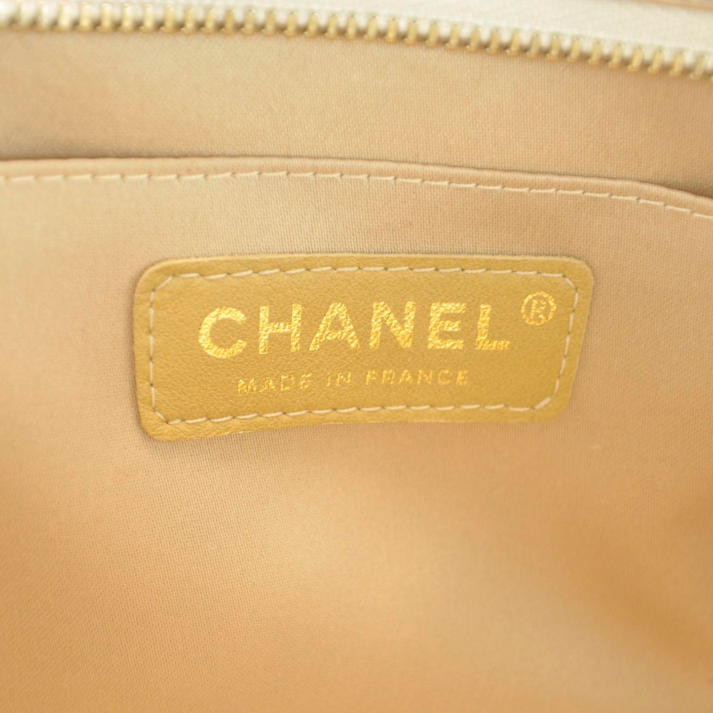 Patent Calfskin Lucky Symbols Pochette Metallic Gold