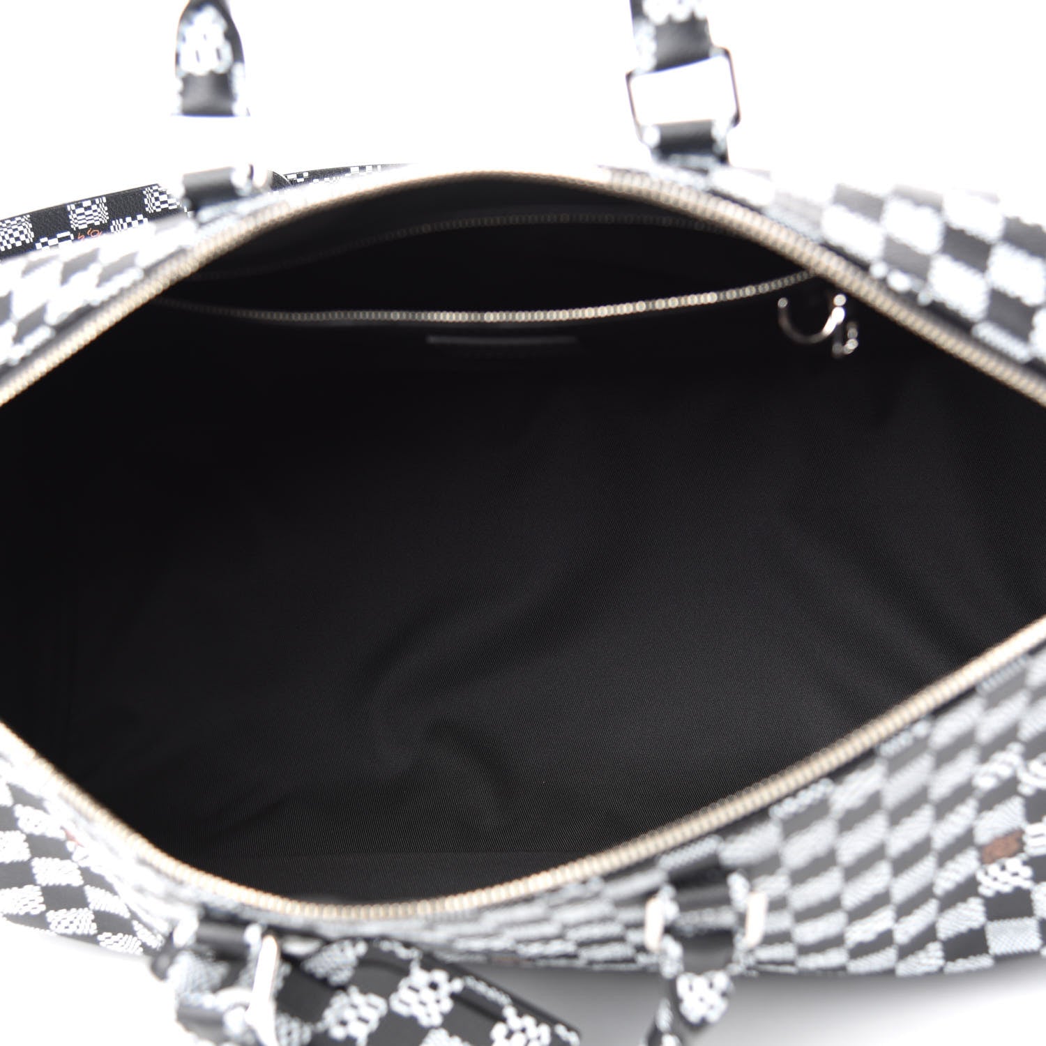 Louis Vuitton Damier Distorted Keepall Bandouliere 50 Black White 4 of 8