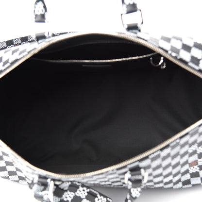 Louis Vuitton Damier Distorted Keepall Bandouliere 50 Black White 4 of 8