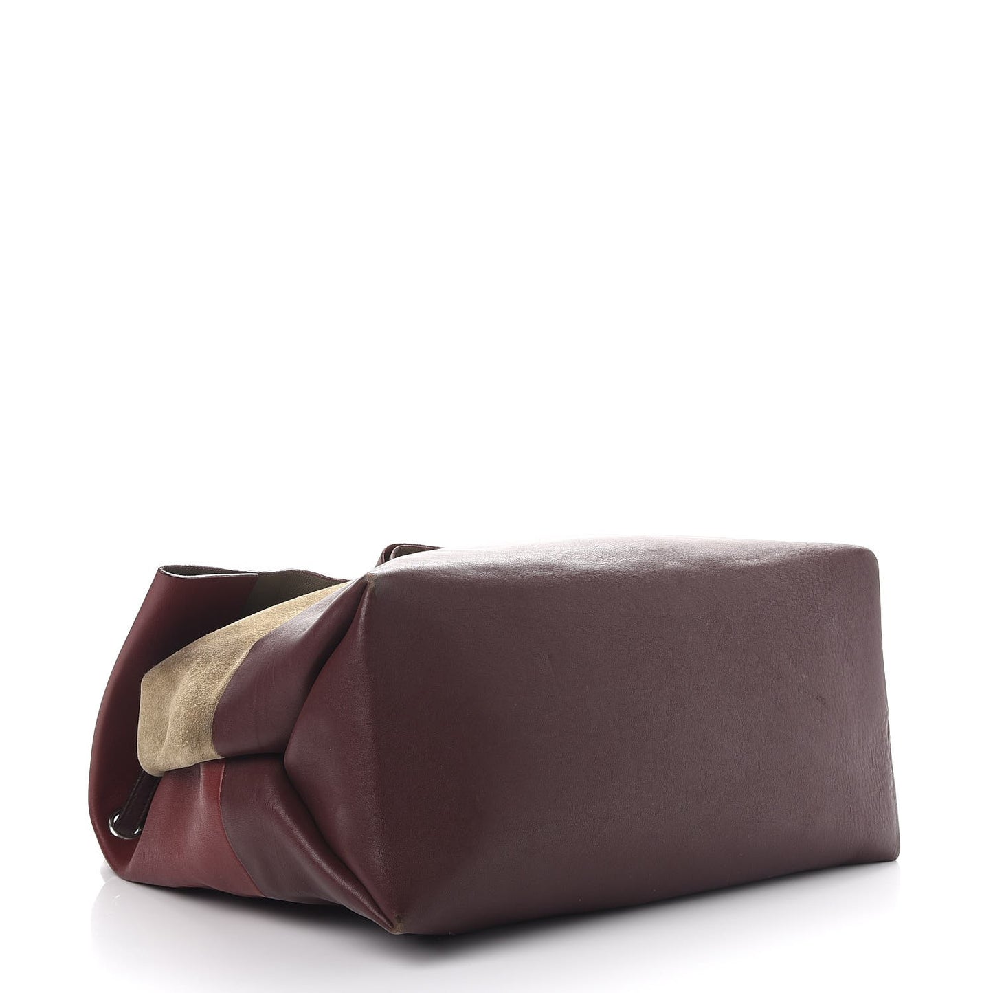 Calfskin Suede All Soft Shoulder Bag Burgundy