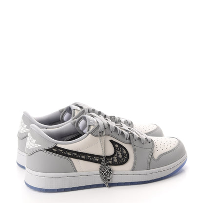 Christian Dior X NIKE AIR JORDAN Calfskin Mens Oblique Low Sneakers 44.5 Beige White 4 of 18
