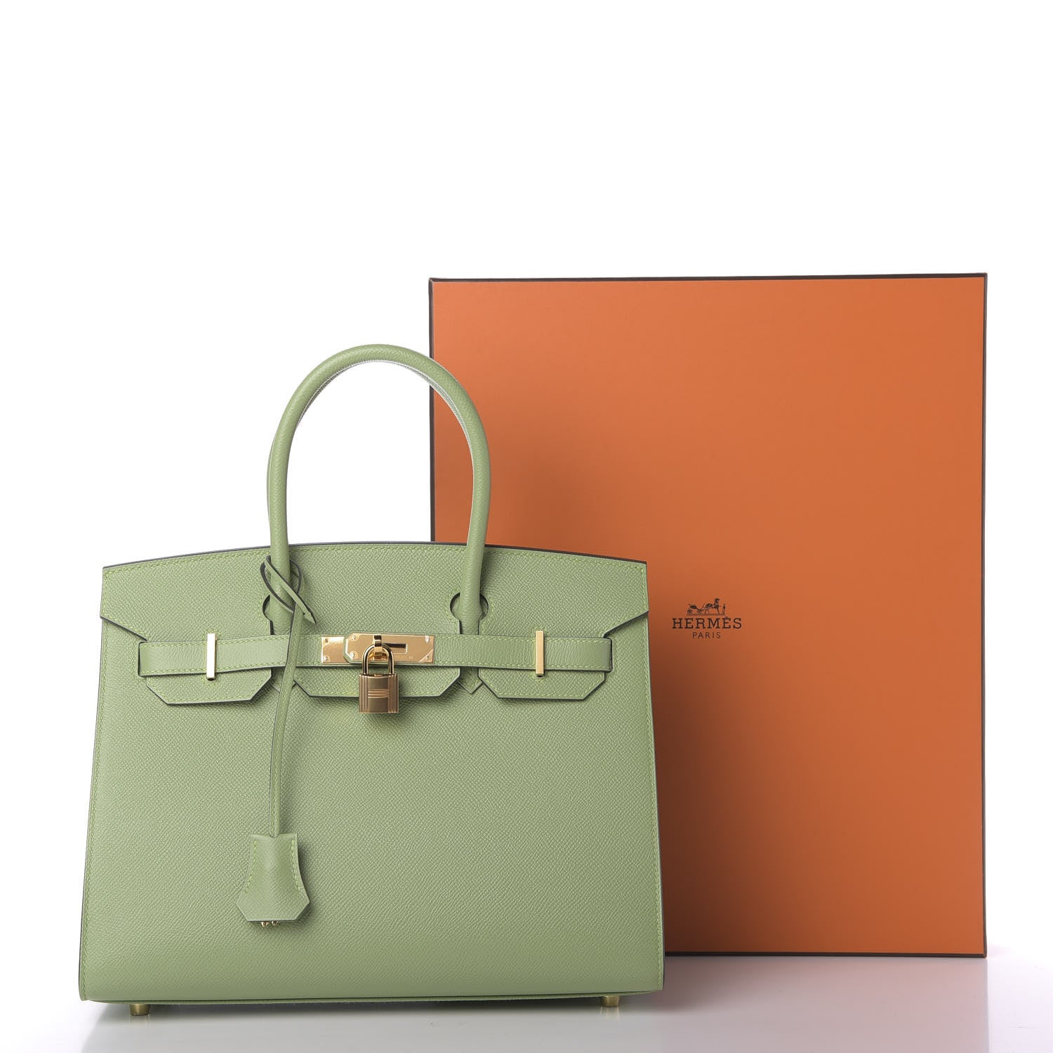 Hermes Epsom Sellier Birkin 30 Vert Criquet 10 of 10