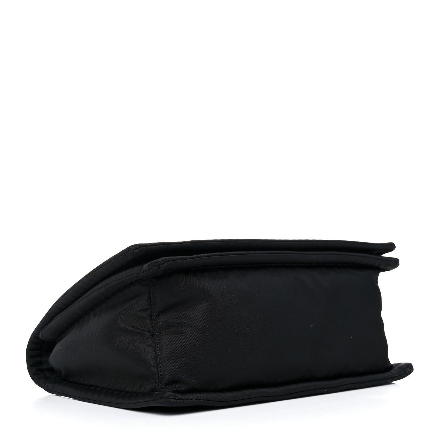 Tessuto Nylon Padded Chain Shoulder Bag Black