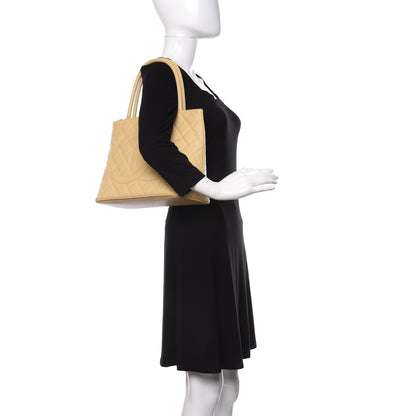 Chanel Caviar Quilted Medallion Tote Light Beige 2 of 12