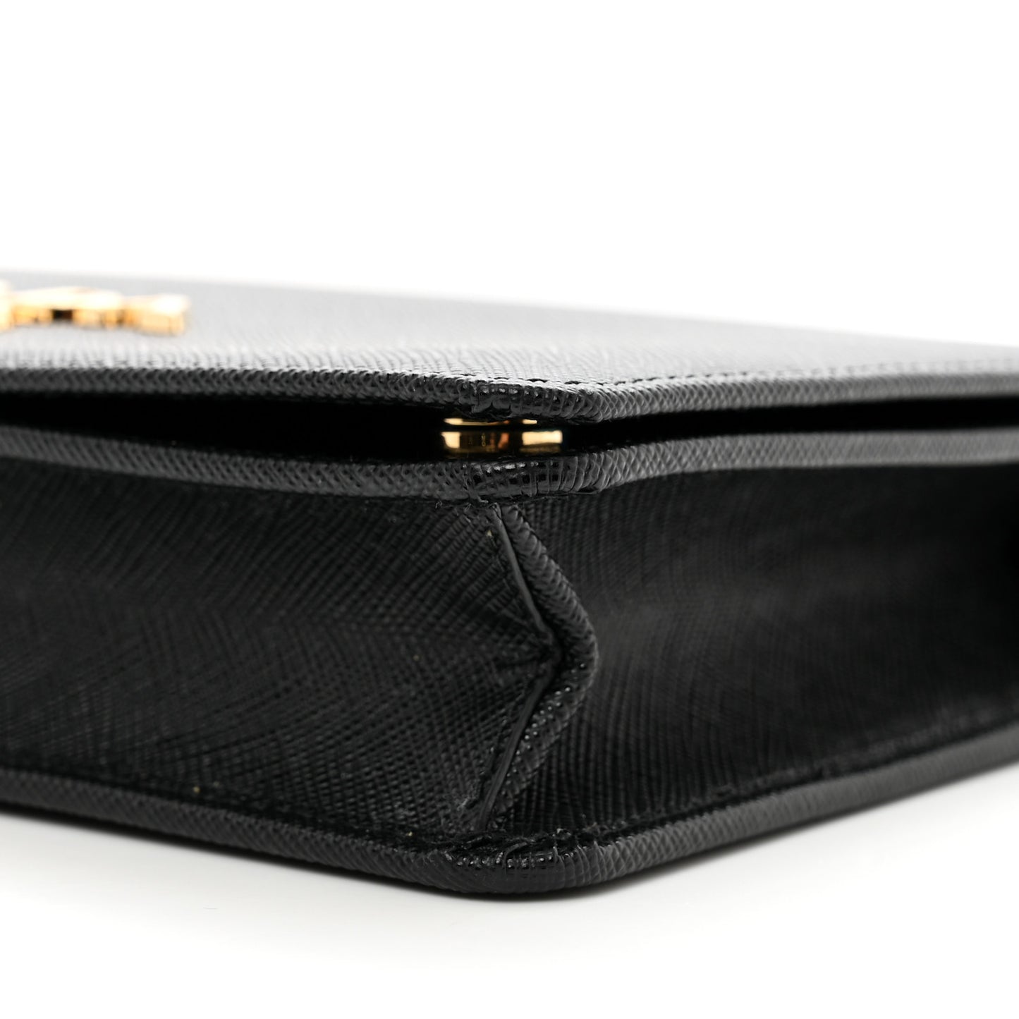 Saffiano Lux Mini Crossbody Bag Black