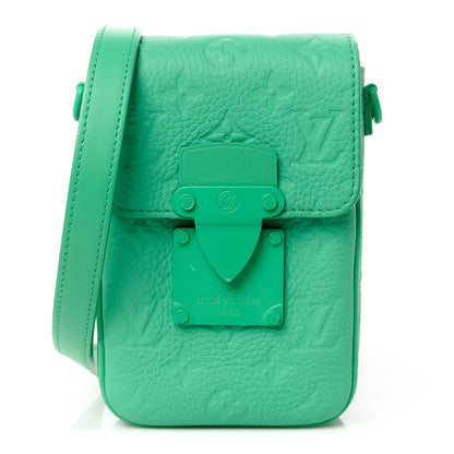 Louis Vuitton Taurillon Monogram S Lock Wearable Wallet Minty Green 1 of 10